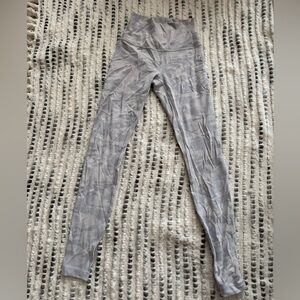 Lululemon White Camo Ribbed Leggings